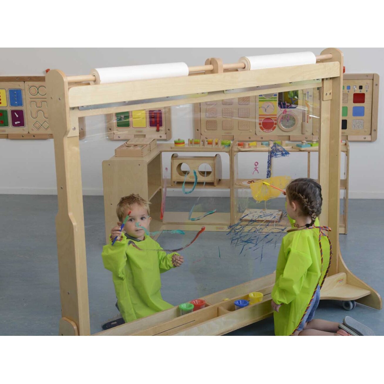 MASTERKIDZ Didžiulė medinė langinė tapybos molbertas 4