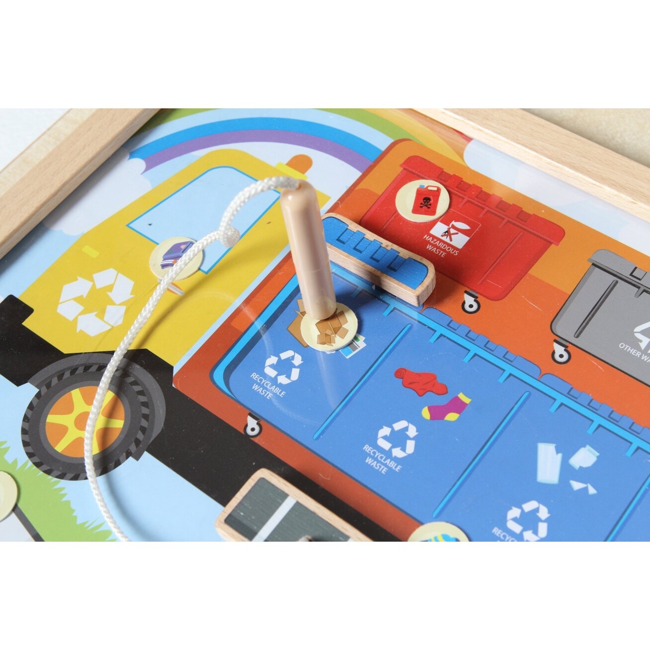MASTERKIDZ Montessori edukacinė lenta atliekų rūšiavimui 3
