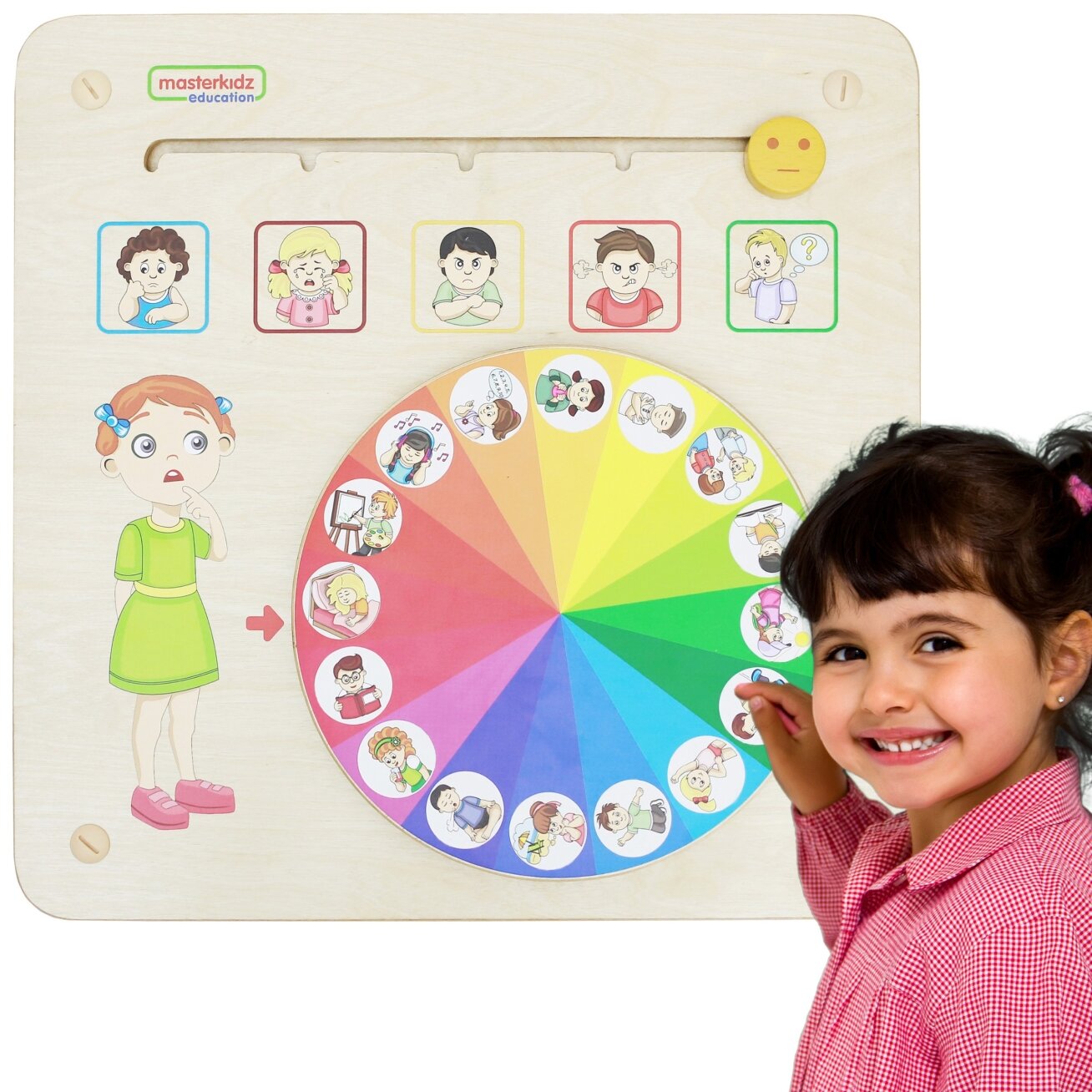 MASTERKIDZ Edukacinė lenta Emocijų mokymasis Emocijų valdymas Montessori