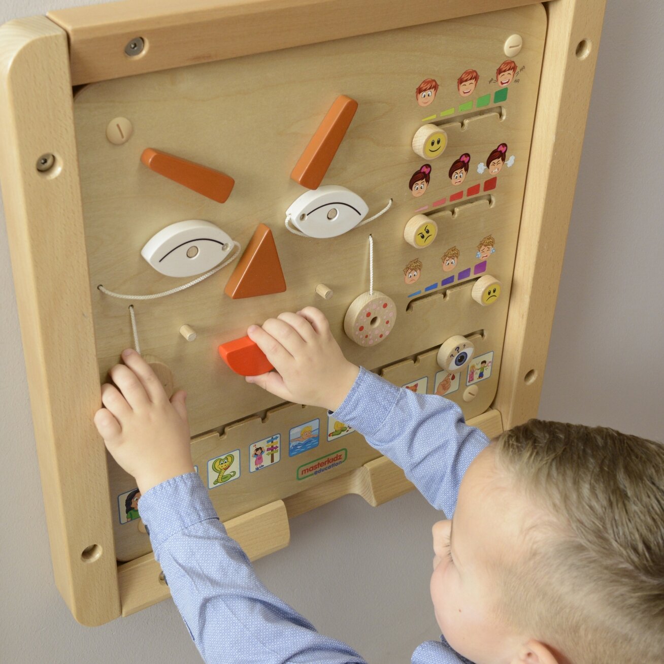 MASTERKIDZ edukacinė lenta Kaip jautiesi? Emocijų mokymasis Montessori 5