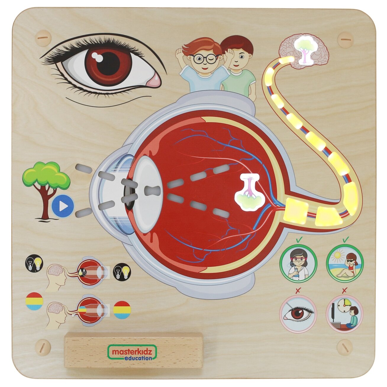 MASTERKIDZ Montessori edukacinė lentelė – regos pojūtis 4