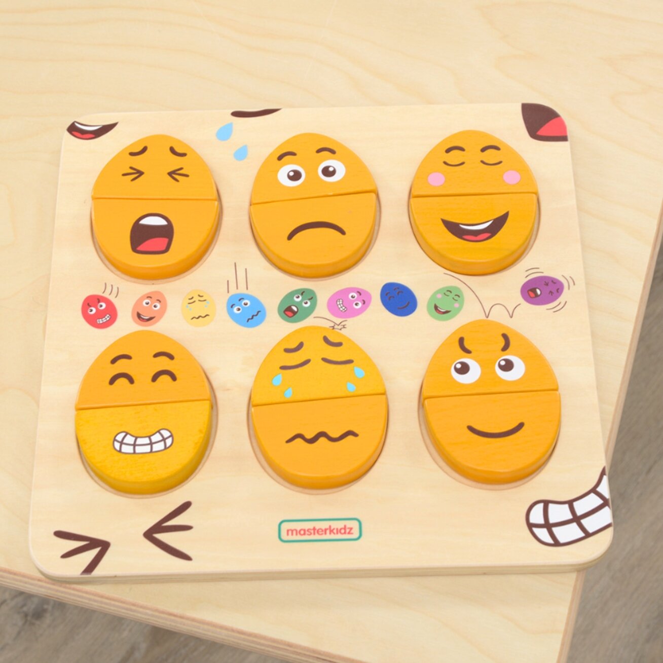 MASTERKIDZ Emocijų mokymosi lenta Mediniai kiaušiniai kokia nuotaika? Montessori 2 MASTERKIDZ Emocijų mokymosi lenta Mediniai kiaušiniai kokia nuotaika? Montessori 2