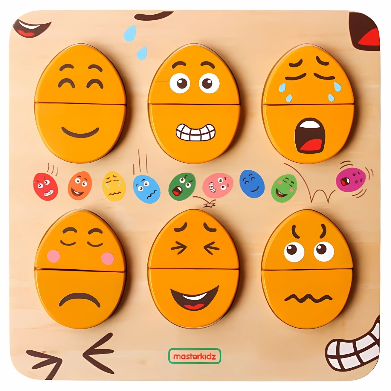 MASTERKIDZ Emocijų mokymosi lenta Mediniai kiaušiniai kokia nuotaika? Montessori 6 MASTERKIDZ Emocijų mokymosi lenta Mediniai kiaušiniai kokia nuotaika? Montessori 6