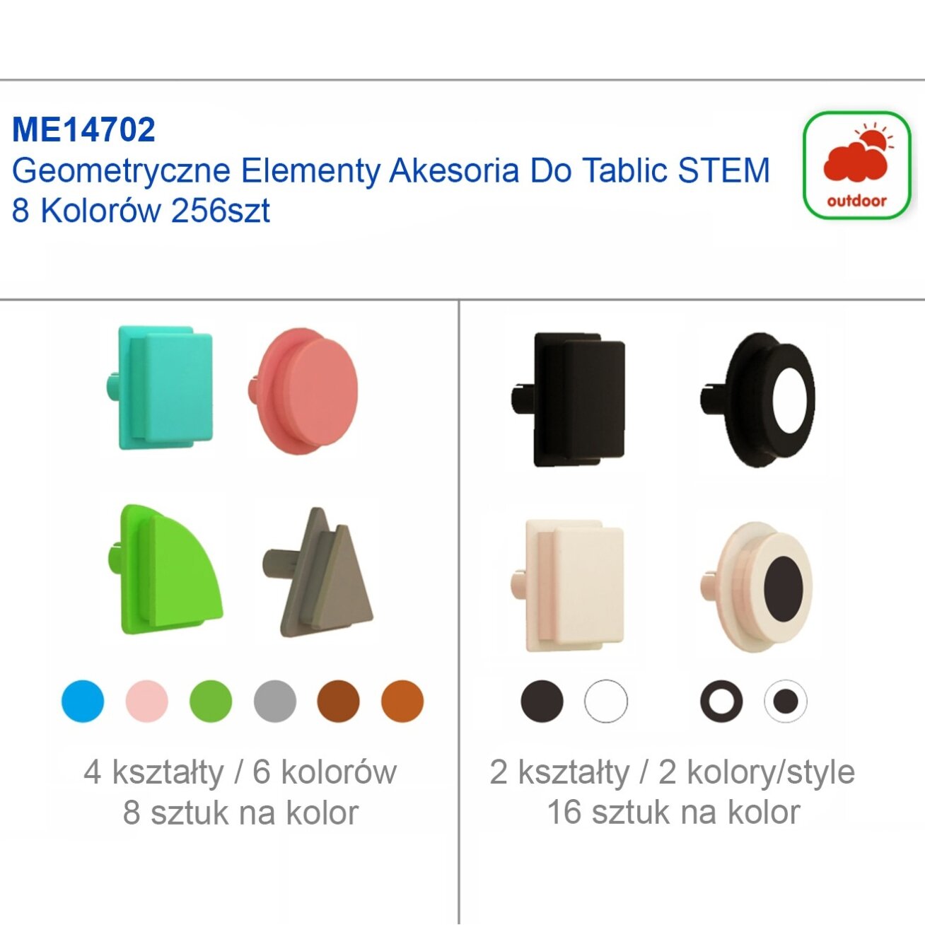 MASTERKIDZ Geometriniai lentų elementai 256 vnt. 7