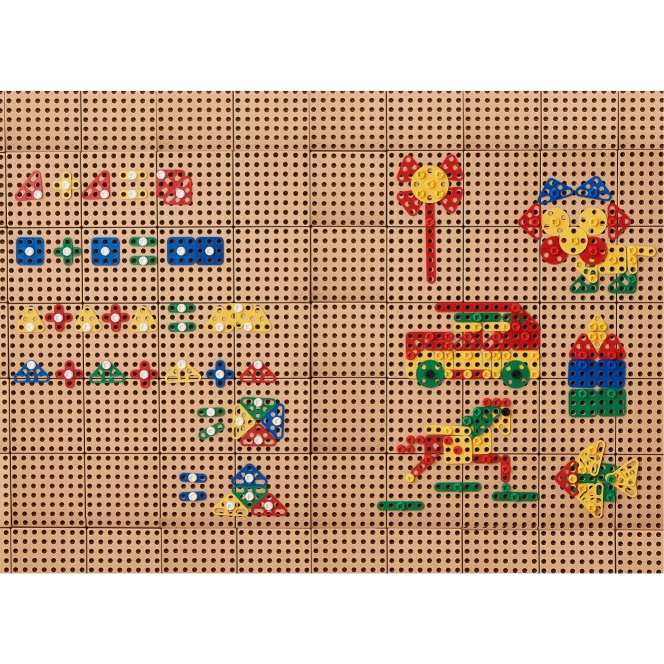 MASTERKIDZ Geometrinių Formų Kaladėlių Rinkinys STEM sieniniams skydams 260 el. 4