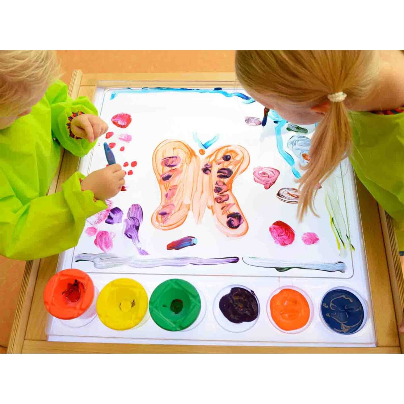 MASTERKIDZ Kvadratinis Montessori tapybos padėklas 2 MASTERKIDZ Kvadratinis Montessori tapybos padėklas 2