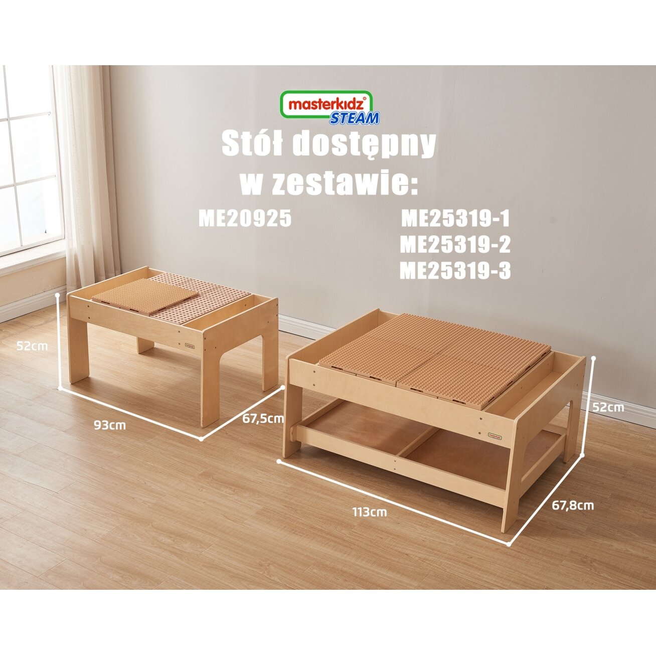 MASTERKIDZ Medinis edukacinis stalas + STEM WALL PRIEDAI 14