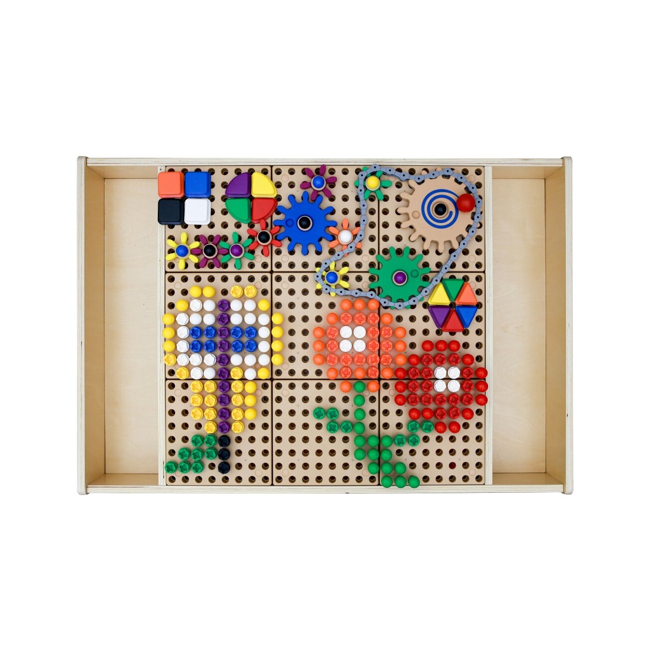 MASTERKIDZ Medinis edukacinis stalas + STEM WALL PRIEDAI 7