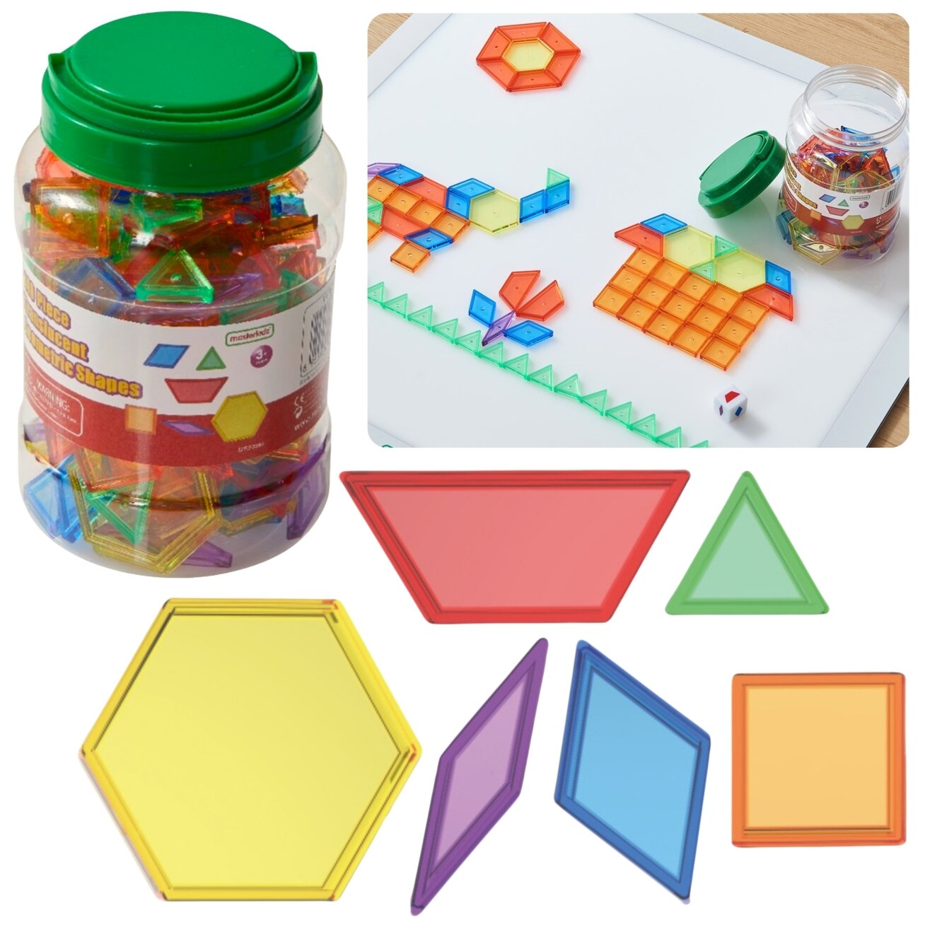 MASTERKIDZ Montessori Tangram Mozaikos kaladėlių rinkinys 140 el. MASTERKIDZ Montessori Tangram Mozaikos kaladėlių rinkinys 140 el.