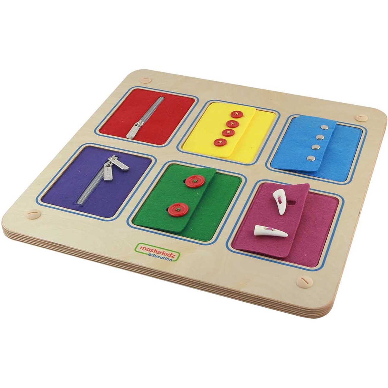 MASTERKIDZ Sieninė lenta Spynų užsegimas ir atsegimas Užtrauktukai Sagos Montessori 2 MASTERKIDZ Sieninė lenta Spynų užsegimas ir atsegimas Užtrauktukai Sagos Montessori 2
