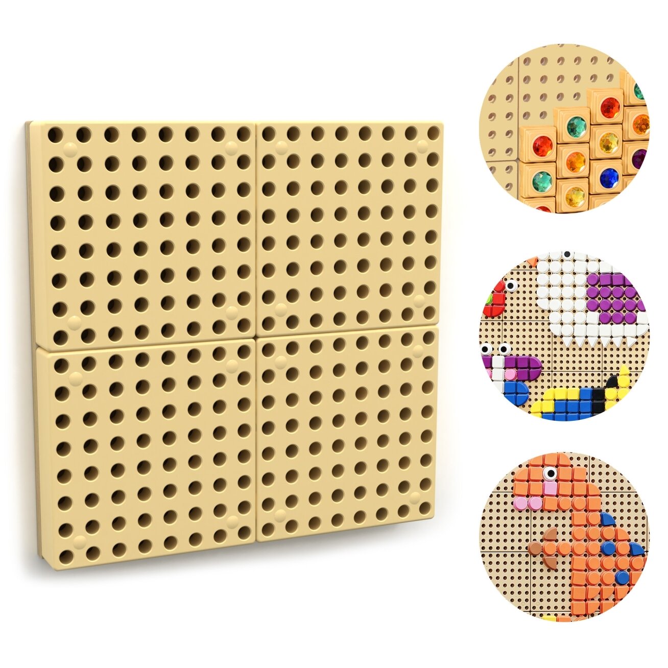 MASTERKIDZ Sieninis skydelis Mokomoji lentelė Kūrybinė STEM + montavimo skydelis 40 x 40 (cm) 8
