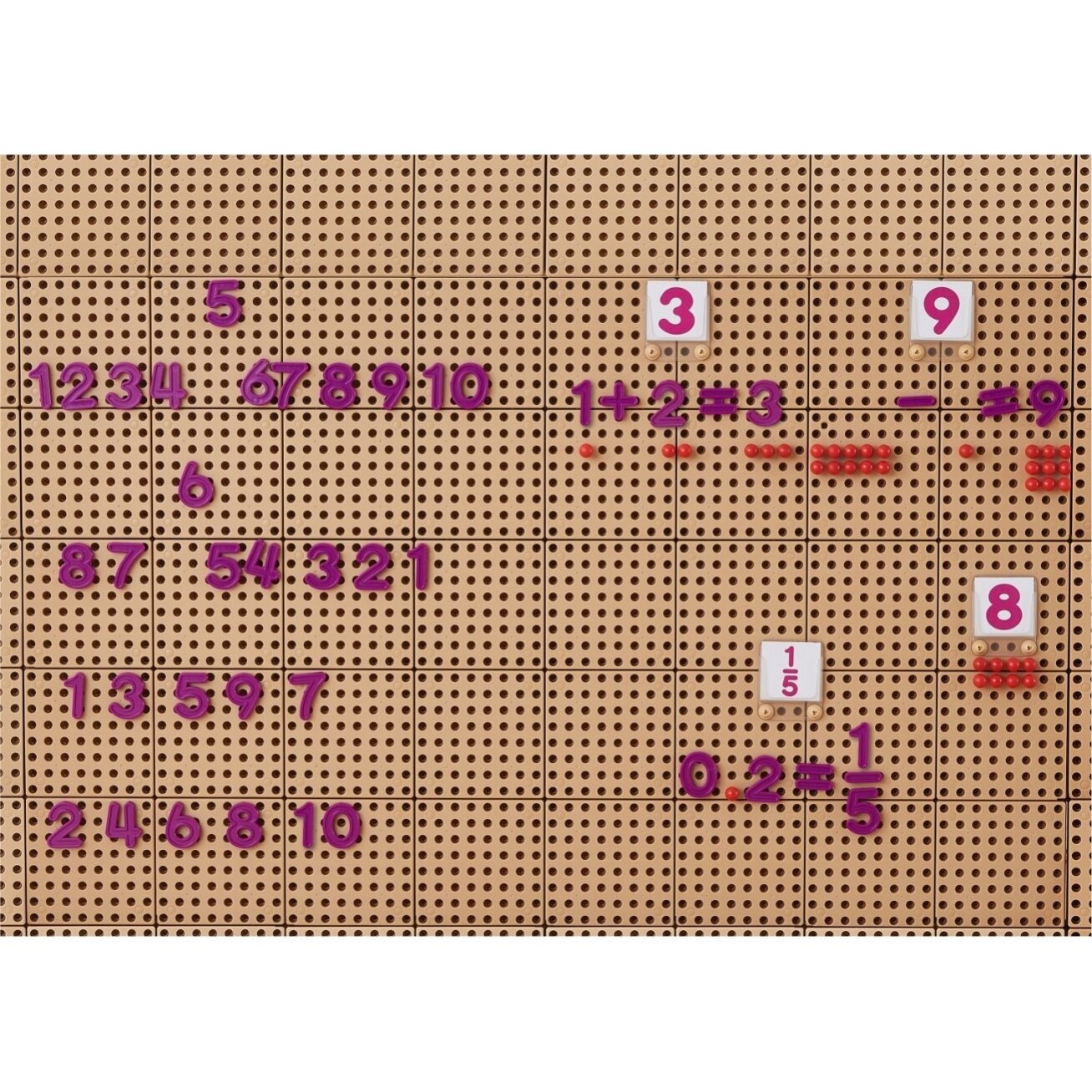MASTERKIDZ Skaičių ir ženklų rinkinys skaičiavimo ir matematikos mokymuisi STEM sieninėms panelėms 82 el. 1