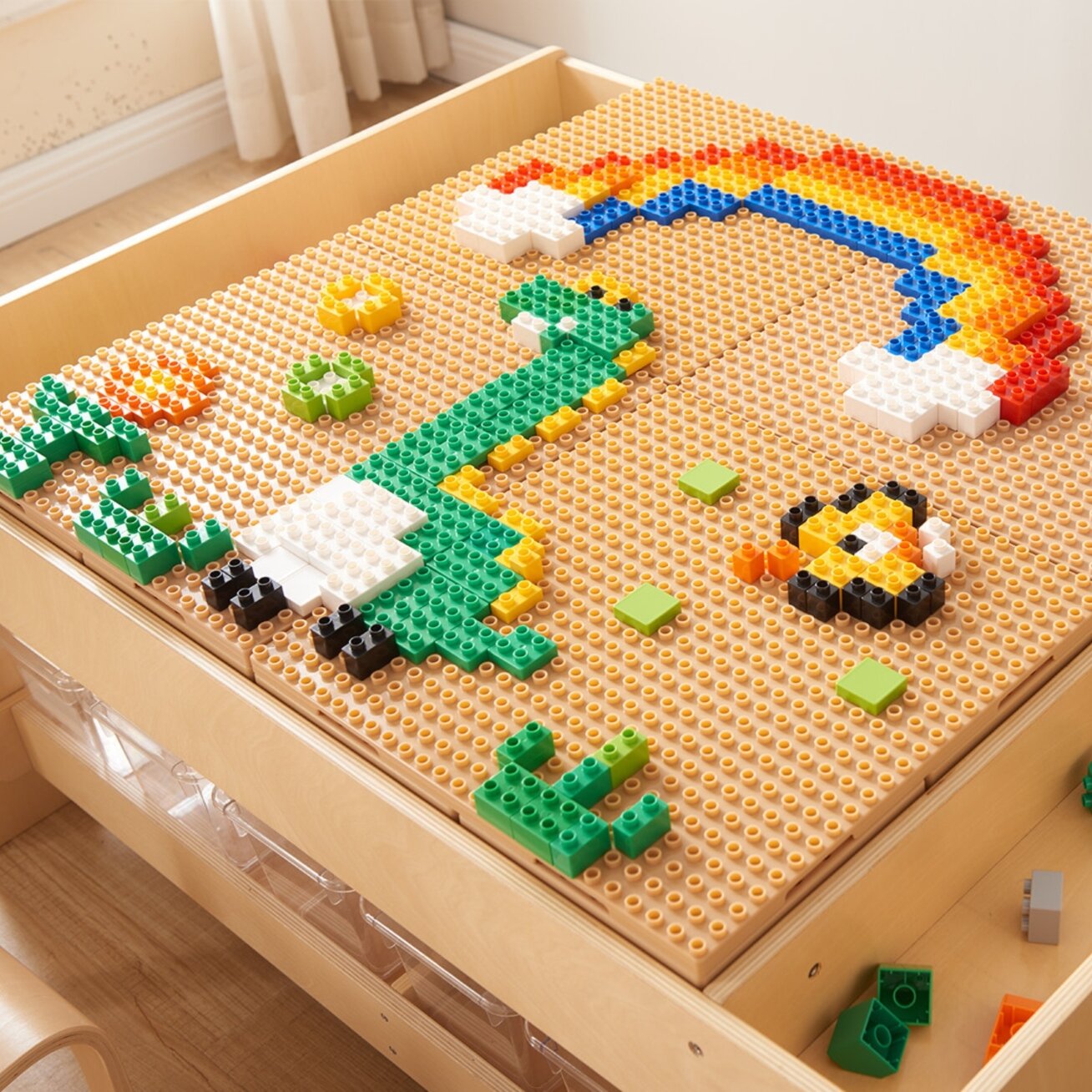 MASTERKIDZ STEM konstrukcinių kaladėlių rinkinys 135 vnt. su uždedamu elementu ant panelės 4 vnt. 1