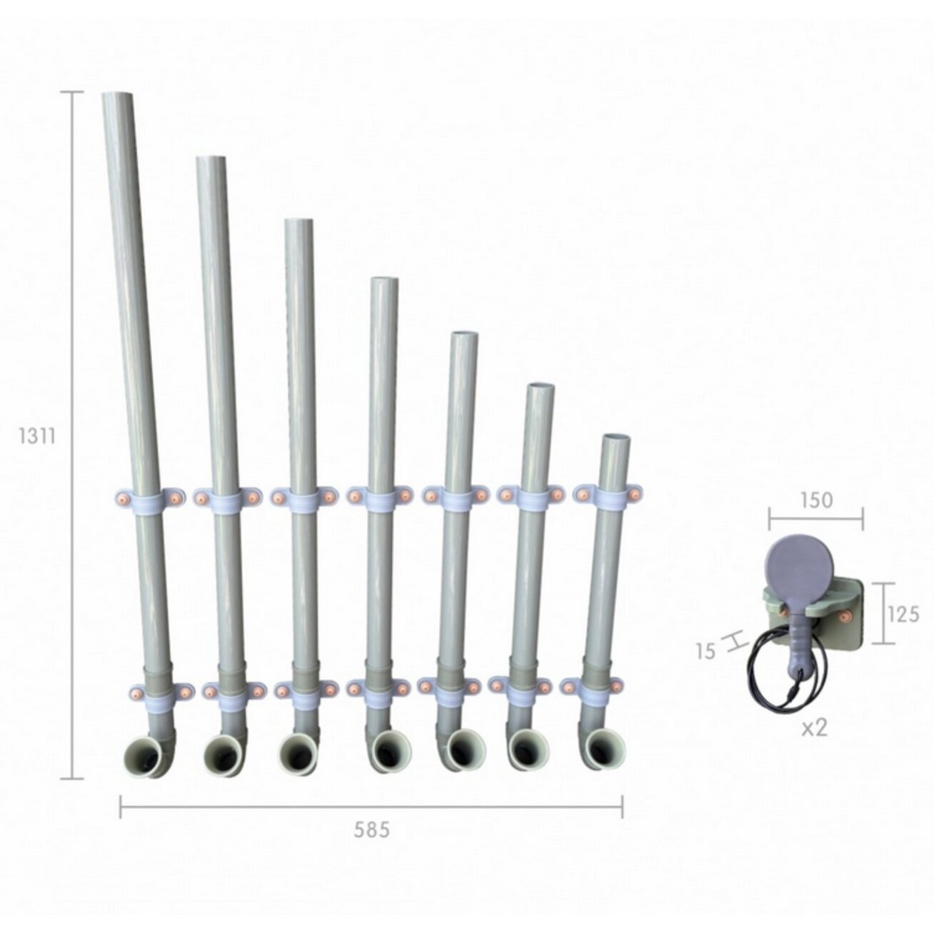 MASTERKIDZ Thongofonas Vamzdiniai Vargonai Muzikos Instrumentas STEM lentos priedai 6