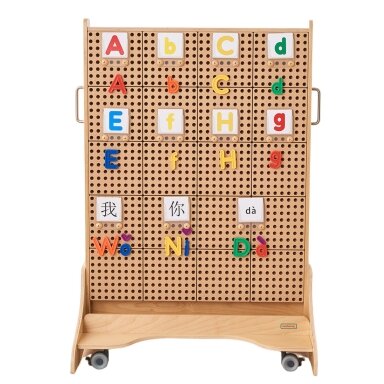 MASTERKIDZ Abėcėlė – didžiųjų ir mažųjų raidžių rinkinys sieniniams STEM paneliams 122 el.