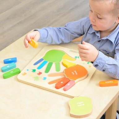 MASTERKIDZ Edukacinė medinė lentelė skaičiavimui ant pirštų