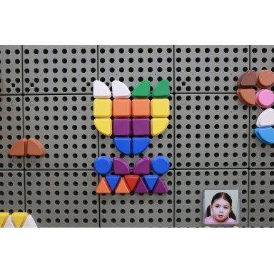 MASTERKIDZ Geometriniai lentų elementai 256 vnt.