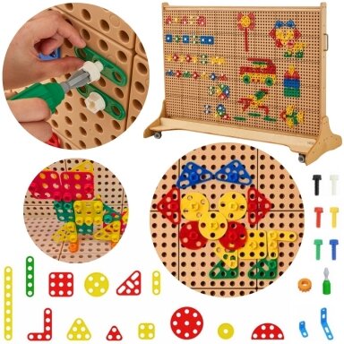 MASTERKIDZ Geometrinių Formų Kaladėlių Rinkinys STEM sieniniams skydams 260 el. MASTERKIDZ Geometrinių Formų Kaladėlių Rinkinys STEM sieniniams skydams 260 el.