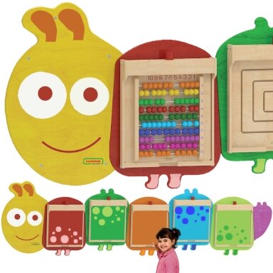 MASTERKIDZ 5 sieninių edukacinių lentų tvirtinimo sistema Flex - Vikšras