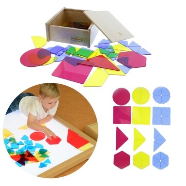 MASTERKIDZ Pusiau permatomos geometrinės figūros
