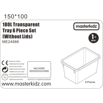 MASTERKIDZ Akriliniai konteineriai STEM lentos elementams 6 vnt. 6 MASTERKIDZ Akriliniai konteineriai STEM lentos elementams 6 vnt. 6