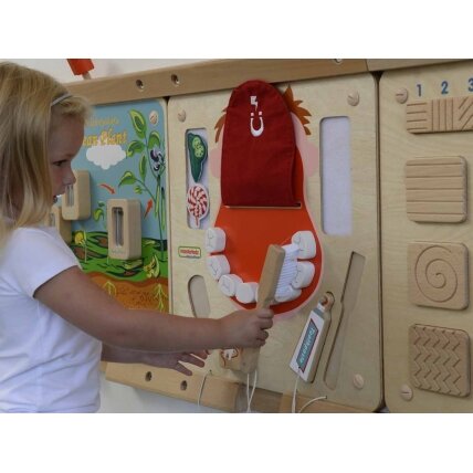 MASTERKIDZ Burnos higiena Sieninė sensorinė lentelė Flex Montessori 4