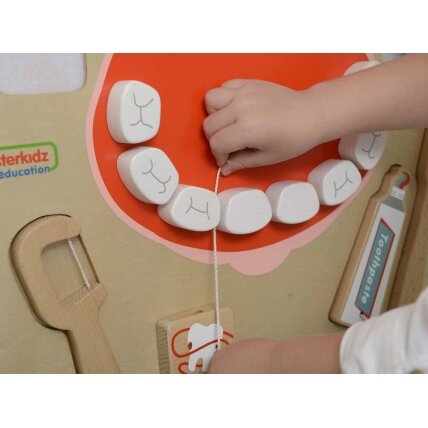 MASTERKIDZ Burnos higiena Sieninė sensorinė lentelė Flex Montessori 10