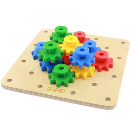 MASTERKIDZ Dantračiai Susikurk Savo Mechanizmą Montessori lenta 4 MASTERKIDZ Dantračiai Susikurk Savo Mechanizmą Montessori lenta 4