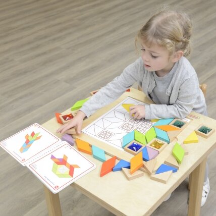 MASTERKIDZ Mozaikos dėlionė Spalvų ir formų pažinimui Tangram Montessori 3