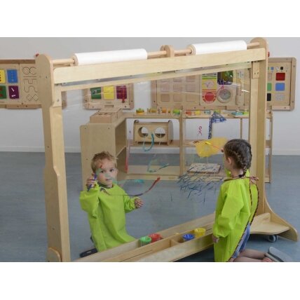 MASTERKIDZ Didžiulė medinė langinė tapybos molbertas 4 MASTERKIDZ Didžiulė medinė langinė tapybos molbertas 4