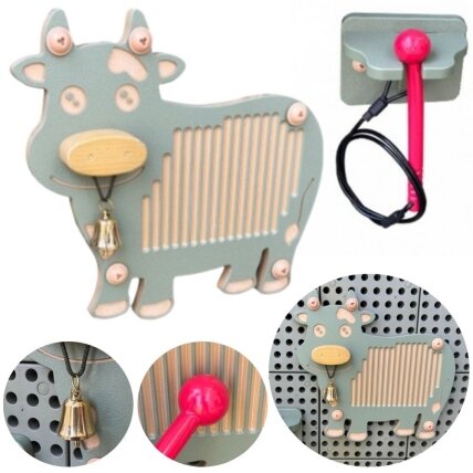 MASTERKIDZ Guiro muzikinis instrumentas Karvė, STEM lentos priedas MASTERKIDZ Guiro muzikinis instrumentas Karvė, STEM lentos priedas
