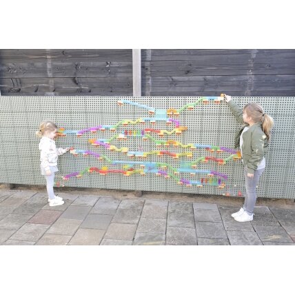 MASTERKIDZ Konstrukcinis rinkinys Kamuoliukų takelis STEM lentelei 63 el. 8