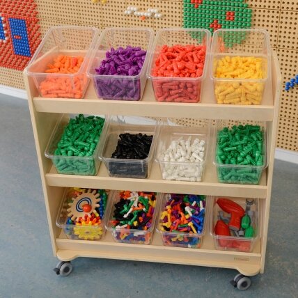 MASTERKIDZ lentyna ant ratukų – 3 lentynos STEM lentos priedams 800H x 800L 8