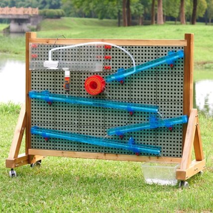 MASTERKIDZ Medinė XXL mokslinė kūrybinė STEM WALL lauko sienelė-lenta 2