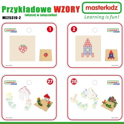 MASTERKIDZ Medinis edukacinis stalas + STEM WALL PRIEDAI + 135 kaladėlės 2