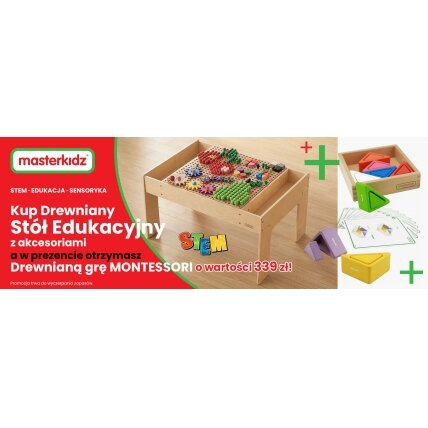 MASTERKIDZ Medinis edukacinis stalas + STEM WALL PRIEDAI 15