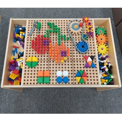 MASTERKIDZ Medinis edukacinis stalas + STEM WALL PRIEDAI 4 MASTERKIDZ Medinis edukacinis stalas + STEM WALL PRIEDAI 4