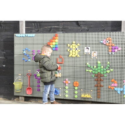 MASTERKIDZ Geometrinių figūrų formos žiedelių rinkinys 64 vnt. STEM lentoms 32
