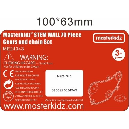 MASTERKIDZ Sieninė lenta Dantračiai ir grandinė 79 el. Susikurkite savo mechanizmą 8 MASTERKIDZ Sieninė lenta Dantračiai ir grandinė 79 el. Susikurkite savo mechanizmą 8