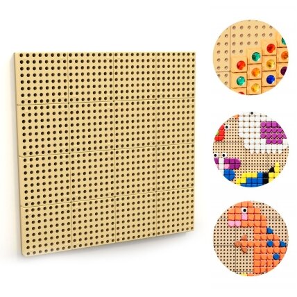 MASTERKIDZ Sieninis skydelis Mokomoji kūrybinė STEM lenta + montavimo skydelis 80 x 80 (cm)