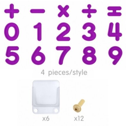 MASTERKIDZ Skaičių ir ženklų rinkinys skaičiavimo ir matematikos mokymuisi STEM sieninėms panelėms 82 el. 5