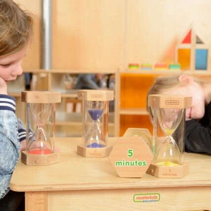 MASTERKIDZ Smėlio laikrodžių rinkinys – laiko mokymasis 2 MASTERKIDZ Smėlio laikrodžių rinkinys – laiko mokymasis 2