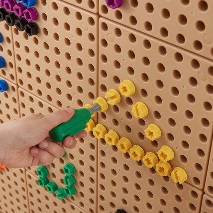 MASTERKIDZ Spalvoti varžteliai 5 formų kūrybinei STEM lentai 512 vnt. spalvų miksas 4 MASTERKIDZ Spalvoti varžteliai 5 formų kūrybinei STEM lentai 512 vnt. spalvų miksas 4