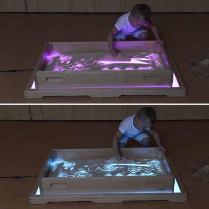 MASTERKIDZ Stačiakampis smėlio žaidimų padėklas LED šviesos paneliui STEM 6 MASTERKIDZ Stačiakampis smėlio žaidimų padėklas LED šviesos paneliui STEM 6