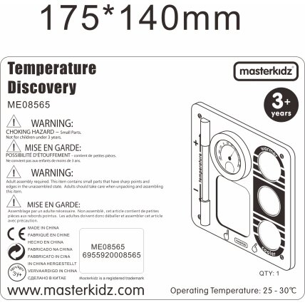 MASTERKIDZ Temperatūros pažinimas Sieninė edukacinė lenta Flex 5
