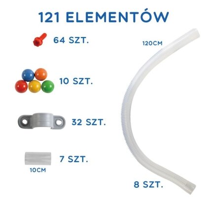 MASTERKIDZ STEM vamzdžių sistema lentai 121 elementas MASTERKIDZ STEM vamzdžių sistema lentai 121 elementas