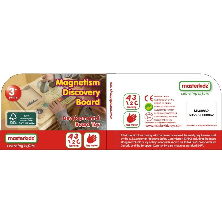 MASTERKIDZ Magnetinis edukacinis žaidimas – Montessori kompaso lentelė 6