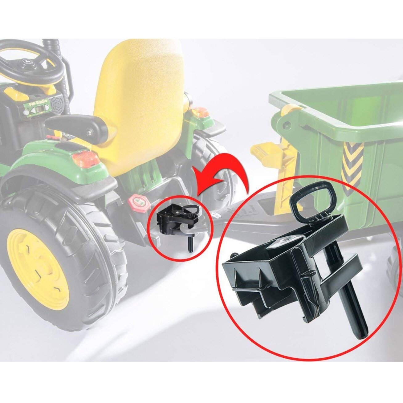 Rolly Toys adapteris Peg Perego akumuliatoriniams traktoriams 2