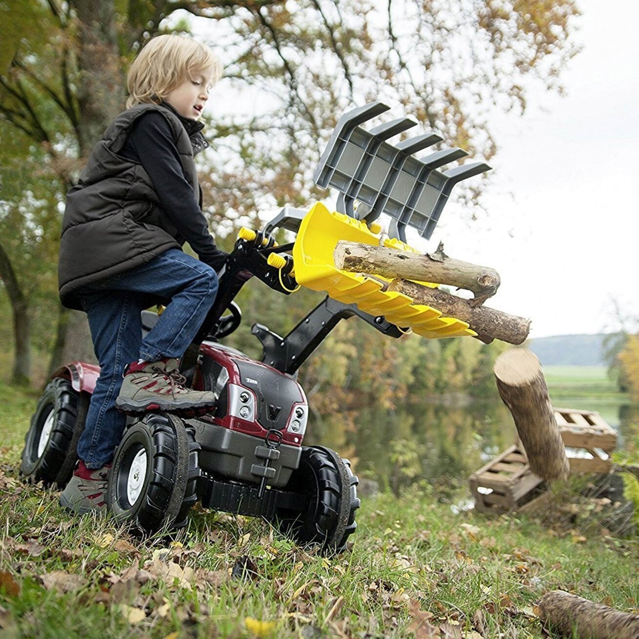 Rolly Toys Šaukštas traktoriui, griebtuvas medienos krovimui 5 Rolly Toys Šaukštas traktoriui, griebtuvas medienos krovimui 5