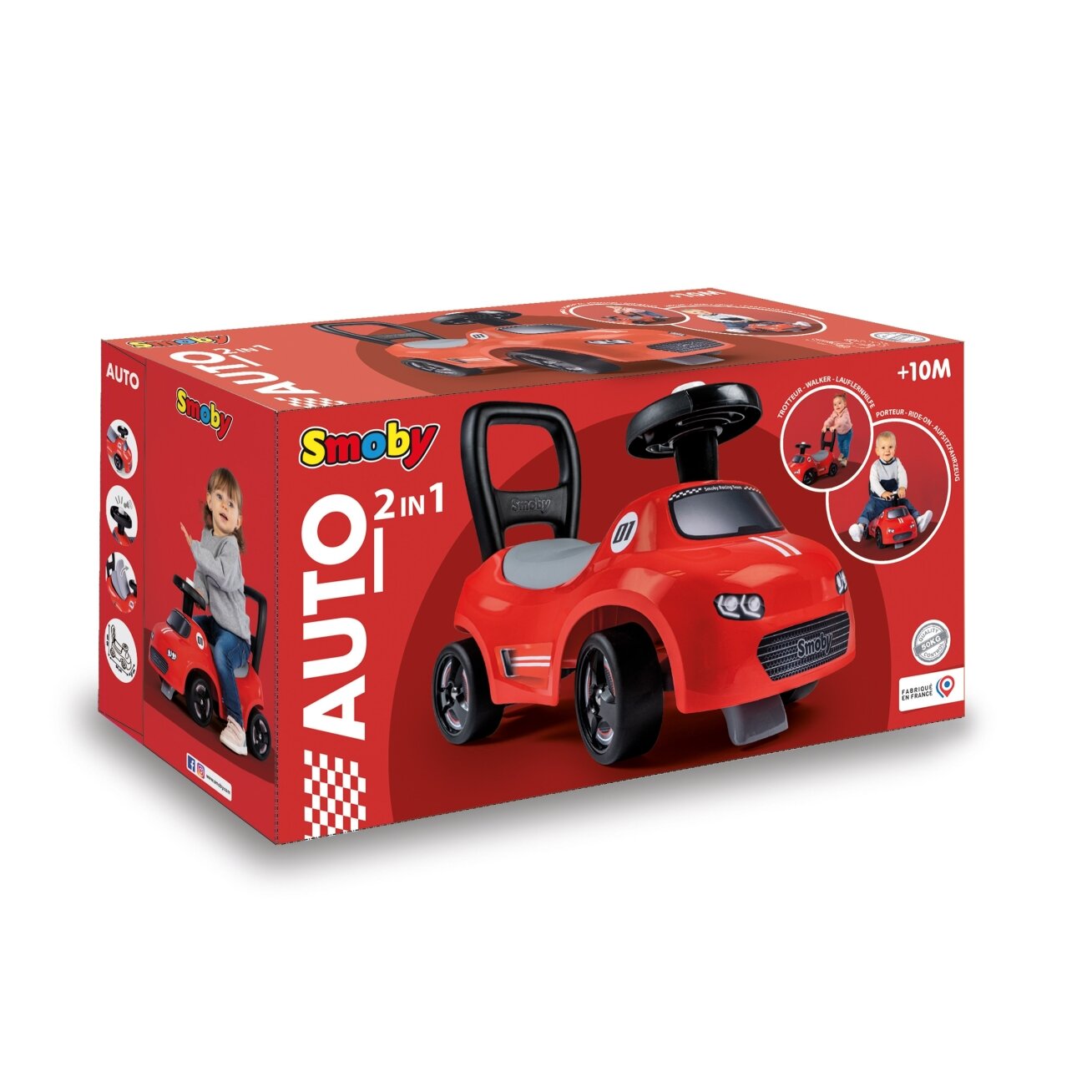 Smoby Raudonas ežiukas su garso signalu Ride-On 7